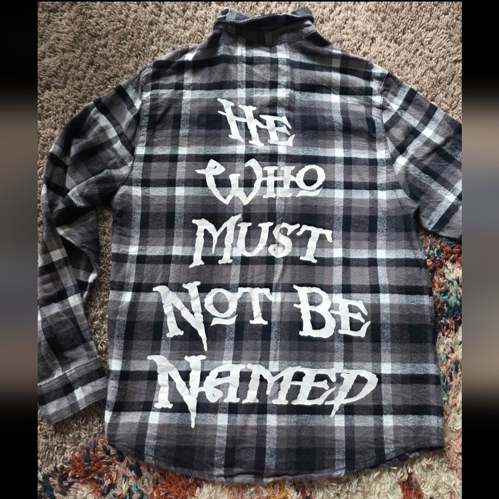 RARE CAKEWORTHY Voldemort Harry Potter Flannel (Size Small)